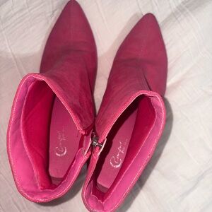 Elegant Pink Ankle Booties